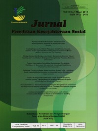JURNAL PENELITIAN KESEJAHTERAAN SOSIAL VOLUME 16, NUMBER 3 2017