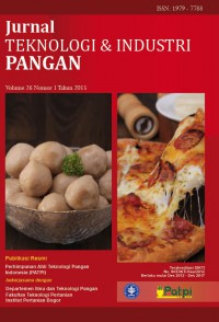 JURNAL TEKNOLOGI & INDUSTRI PANGAN VOLUME 26, NOMOR 1 2015